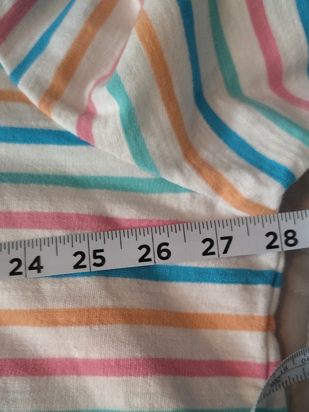 Sun Bay Cotton Striped Pastel Drawstring Beach Cover Up/Tunic Front Pockets - Picture 8 of 9